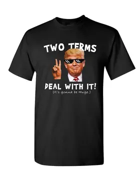 Kaks Terminit, Deal With It T-Särk Donald Trump Troll Meem Maga 2020 Disain T-Särk 2019 Uus Lahe Lühikesed Varrukad Meeste Vabaaja T-Särgid
