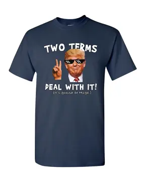 Kaks Terminit, Deal With It T-Särk Donald Trump Troll Meem Maga 2020 Disain T-Särk 2019 Uus Lahe Lühikesed Varrukad Meeste Vabaaja T-Särgid