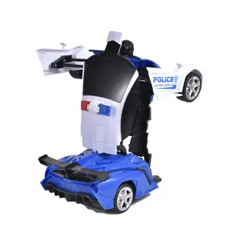 Kaugjuhtimispult Trafo Auto 1:18 RC Auto Sõidu sportautode Üks Nupp Deformatsioon Robotid RC Politsei Auto Mänguasi Kingitus Lastele