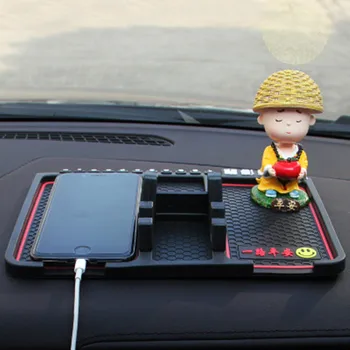 Keerake Auto Multi-funktsionaalne Armatuurlaud Anti-Slip Matt Telefoni GPS-Kaart, Pliiatsid Omanik Auto Ajutise parkimiskaardi Anti-skid Pad Stiil