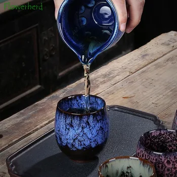 Keraamika Portselan Meister Cup Tee Tassi Teaware Suur Ahju Muutis Retro Keraamiline Kung Fu Tee Sätestatud Ühtse Tee Tassi