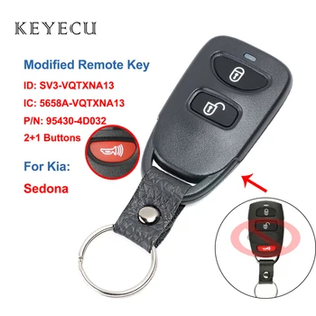 Keyecu 3 nuppu Kohandatud Remote Auto Võti Kia Sedona 2008 2009 2010 2011 2012 FCC ID: SV3-VQTXNA13, P/N: 95430-4D032