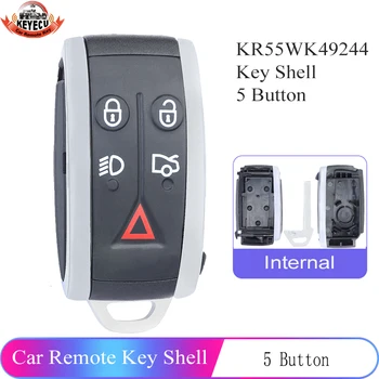 KEYECU Smart Remote Auto Key Shell Juhul 5B puhul Jaguar X-Type S-Tüüpi XF XFR XJ XJ8 XJR XK XKR 2007-2013 FCCID: KR55WK49244