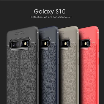 KEYSION Telefon Case for Samsung Galaxy S10 Pluss S10e S9 Lisa 9 Naha Tekstuur Pehme TPU kaitseraua tagakaas S10 5G S10+ Lisa 8