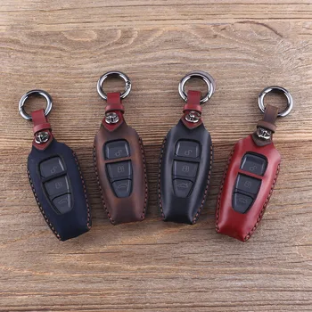 KEYYOU Võtmehoidja 3 Nuppu Nahk Auto Võti Juhul Fob Võtme Kate Ford Focus C-Max, Mondeo Kuga Fiesta Auto Key Shell