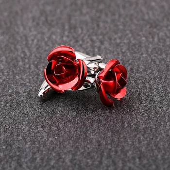 KFLK brändi meeste särk mansett nuppu punane roos cufflinks pulm kingitus nuppu 2018 uute toodete külalist