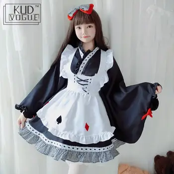 Kimono Jaapani Lolita Kleit Tüdruk Kawaii Anime Neiu Pool Kleit Magus Armas Naiste Riided Nõid Ühtne Sobiks Cosplay Kostüüm