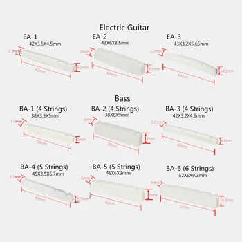 Kitarr Silla 4 5 6-String Peata Tehtud Päris Luu Elektrilised Ukulele Akustiline Kitarr, Bass Sadulad ja Mutter Kitarr Nõelad Küünte