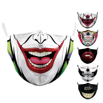 Klassikaline Film Cosplay Maskid Joker Prindi Kangast Mask Mood Halloween Rekvisiidid Korduvkasutatavad Mask Pestav Pool Nägu Katta