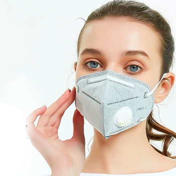 Kn95 mask tolmukindel hingav hall aktiivsüsi peaga paigaldatud kolme-mõõtmeline kaitse 30pcs