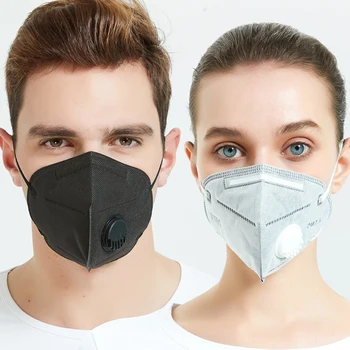 Kn95 mask tolmukindel hingav hall aktiivsüsi peaga paigaldatud kolme-mõõtmeline kaitse 30pcs