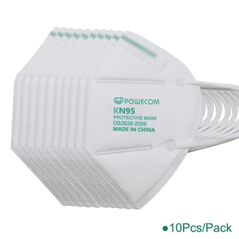KN95 Powecom Kaitsva KN95 Mask Respiraatorit PM2.5 filter 95% Filtreerimine Näo Mask Ohutuse Korduvkasutatavad Suu Muffle Mask tolmumaski
