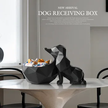 Kodu kaunistamiseks tarvikud elutuba tabel vaik Loomade kuju Käsitöö candy nut võti telefon ladustamise kasti vaik koer figuriin
