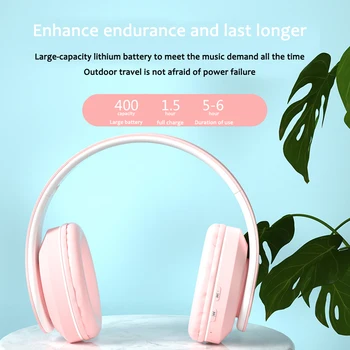 Kokkupandav Kõrvaklappide InPods Buum Kaasaskantav Juhtmevaba Bluetooth 5.0 Kõrvaklappide Armas tüdruk Peakomplekt Roosa HIFI Stereo toeta TF kaart