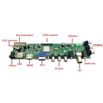 Komplekt LTN156AT30-501/LTN156AT30-D01 töötleja juhatuse digitaalne LED VGA HDMI 1366X768 remote DVB-T2 Signaali WLED 40pin TV LVDS USB