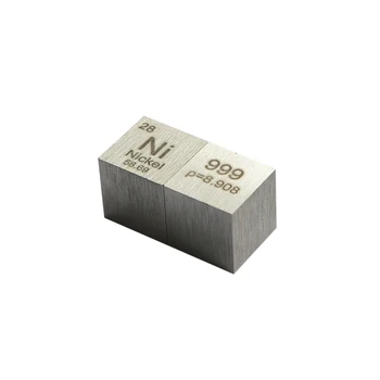 Komplekti 5 metallide Volfram +Vask +Titaan +Nioobium +Nikkel Cube Metalli Tihedus Cube 10mm Perioodilise Tabeli Kogumine