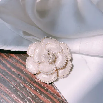 Korea Kõrge kvaliteediga Lille Pross Klassikaline Camellia Broche Sõrmed Prossid Naiste Sall Särk Krae Tarvikud