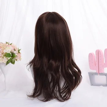Korea uus stiil õhu tukk naiste mood pikad lokkis juukseid kõrge temperatuuri siidist parukas väike värske peakatted