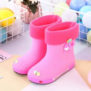 Korea versioon lapsed vihma kingad cartoon soe beebi vihma saapad anti-slip värviga 2-8 aastat vanad, poisid ja tüdrukud, vesi kingad