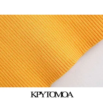 KPYTOMOA Naiste 2020 Sweet Mood Nuppu Detail Soonikkoes Kootud Kärbitud Pluusid Vintage V-Kaeluse Varrukateta Naiste Särgid Stiilne Tops