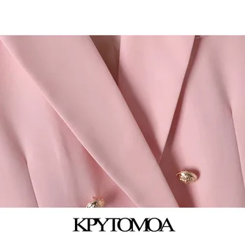KPYTOMOA Naiste Mood 2020 Office Kanda Topelt Karavan Bleiserid Vintage Mantel Pikk Varrukas Taskud Naiste Ülerõivad Stiilne Tops