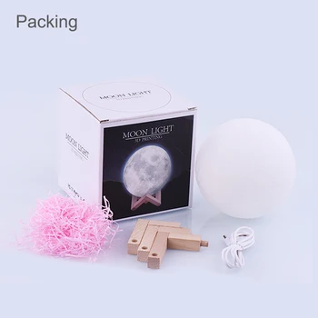 Kuu Lamp Täiskuu Valgus Öösel Valgust Valguse Lapsed Kingitus Naistele, USB-Laadimine ja Touch Control Heledus 3D Trükitud Lunar Lamp