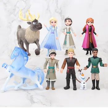 KUUM 1set Külmutatud 2 Snow Queen Elsa Anna PVC Tegevus Joonis Olaf Kristoff Sven Anime Nukud Kujukeste Kids Mänguasi Lastele Kingitus