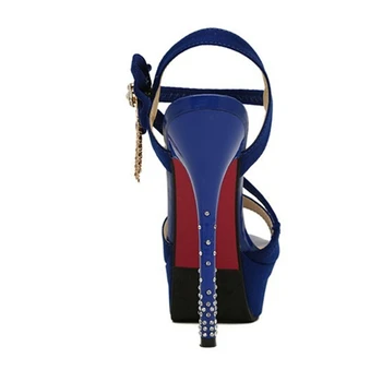 Kuum 2020. aasta Suvel Rooma Stiilis Sandaalid Mood 14cm Gladiaator Naiste Sandaalid Platvorm Kõrged Kontsad Luksus Must Sinine Kingad Naine