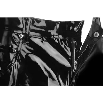 Kuum Mood stiile Seksikas Meeste Pesu Läikiv Patendi PVC Nahk Pingul Püksid, Säärised Jaoks Clubwear Riided 2019 Uus