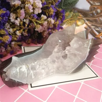 Kuuma 9-16cm super suur suurus dragon kolju nikerdamist magic avärav kivi crystal geode crystal klastri tervendav crystal teenetemärgi