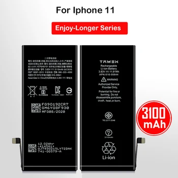 Kvaliteetne Aku iPhone 11 Batterie Mobiiltelefoni Asendamine Bateria Akku 3100mAh Kiire Shipping Vahendid