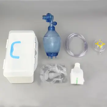 Käsitsi Resuscitator PVC Kid Ambu Koti + Hapnik Toru First Aid kit Hapniku Toru ja Veehoidla Kott PVC Kott ja Läbipaistev Mask
