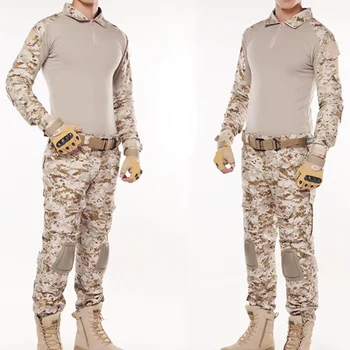 Kõrb Kamuflaaž Armee Ühtse Sõjalise Meeste Jahi Riided Camo Swat Airsoft Tactical Sniper Särk, Püksid Võidelda BDÜ Ülikond