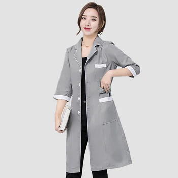 Kõrge hinne hall (solid color slim lihtne anti-wrinkle spa ühtne ilusalong ühtne labor pet shop nühkima tunked ülikond
