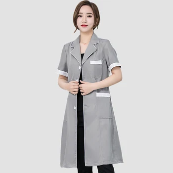 Kõrge hinne hall (solid color slim lihtne anti-wrinkle spa ühtne ilusalong ühtne labor pet shop nühkima tunked ülikond