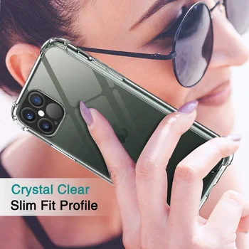Kõrge Kvaliteedi Läbipaistev Akrüülist TPÜ Telefon Case Cover iphone 12 Pro max