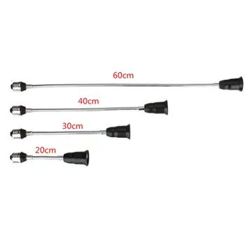 Kõrge Kvaliteediga E27, et E27 LED Lamp Lamp Omanik Paindlik Laiendamine Adapter Converter Kruvi Pesa 20cm/30 cm/40 cm/60cm