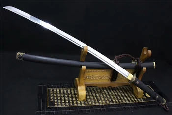 Kõrge Kvaliteediga KungFu Tang Dao Mõõk Katana Tugev Terav Volditud Damaskuse Terasest Tera Ebony Mantel