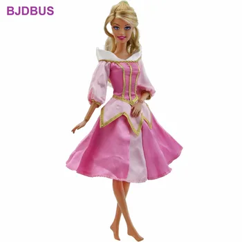 Kõrge Kvaliteediga Muinasjutt Kleit Printsess Kleit, Roosa Seelik Pulmapidu Riided Barbie Nukk Tarvikud 12