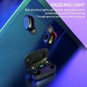 Kõrvaklapid Juhtmevabad kõrvaklapid, Bluetooth Kõrvaklapid TWS Peakomplekt Earbuds 5.0 Blutooth Kõrva Telefonid LED ekraaniga Android IPhone iOS