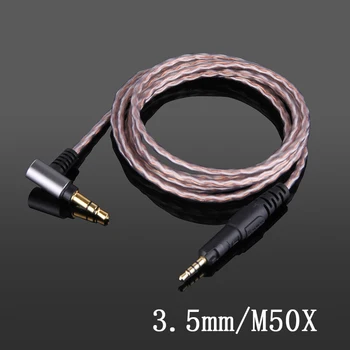 Kõrvaklappide Uuendada Kaabel ATH-M50X M40X M60X M70X 4.4 mm 2,5 mm Tasakaalu Kaabel 3.5 mm Stereo monokristall-Vask Traat