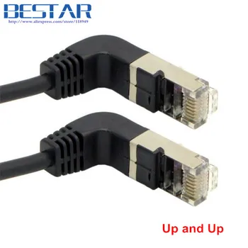 Küünarnuki Alla & Üles Painutatud 90 Kraadi cat5e 8P8C FTP STP UTP Cat 5e Ethernet võrgukaabel RJ45 Lan Patch Cord 40cm 0,4 m 1m 2m 3m 5m