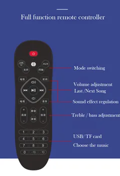 L5 L7 Bluetooth-soundbar Seina riputamise puhas puit tv-kõlar, Subwoofer, 3D surround heli kodukino 10 sarv Integreerida