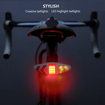 Laadimine USB Jalgratta Jalgratta Tagumine LED Saba Kerge, Juhtmevaba Kaugjuhtimispult suunatuled Lamp Jalgratta Tarvikute Dropshiping