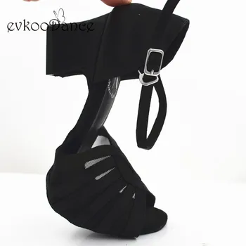 Ladina Tantsu Kingad Suurus US 4-12 Zapatos De Baile 5 cm, Kontsa Kõrgus Musta Värvi Koos Mustade Silmadega Professionaalne NL235
