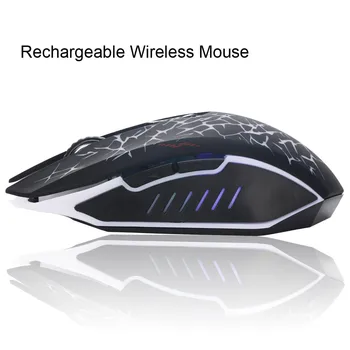 Lahe Mäng Hiir Laetav Juhtmevaba Vaikne LED-Taustvalgustusega USB Optiline Ergonoomiline Gaming Mouse