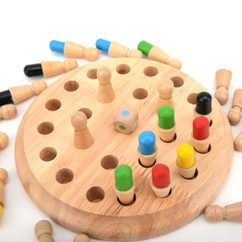 LAIMALA Lapsed Puidust Mälu Mängu Stick Male Mängu Laste Varajase Hariduse Mänguasi 3D Pere Poole Juhuslik Mäng Mõistatusi Mälu Mäng