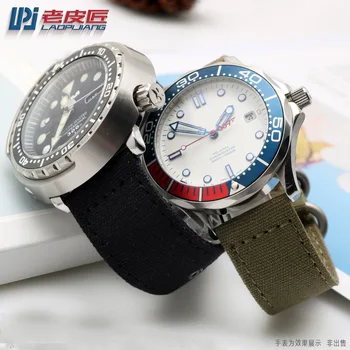 Laopijiang nailon kellarihmad 18mm 20 mm 22 mm 24 mm NATO suulu rihma paks lõuend watchband sport quick release baar watch band