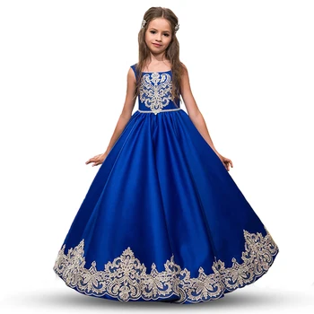 Lapse Pruutneitsi Kleit Printsess Kleit Tüdrukute Tüdrukute Võistlused Kleidid Lapsed Satiin Riided Vestidos