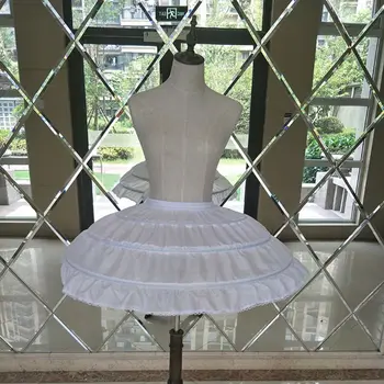 Lapsed, Lapsed, Tüdrukud, 3 Terasest Rõngad Valge Petticoat Pulmad Short Gown Kleit Underskirt Elastne Nöör Värvel-Line Seelik